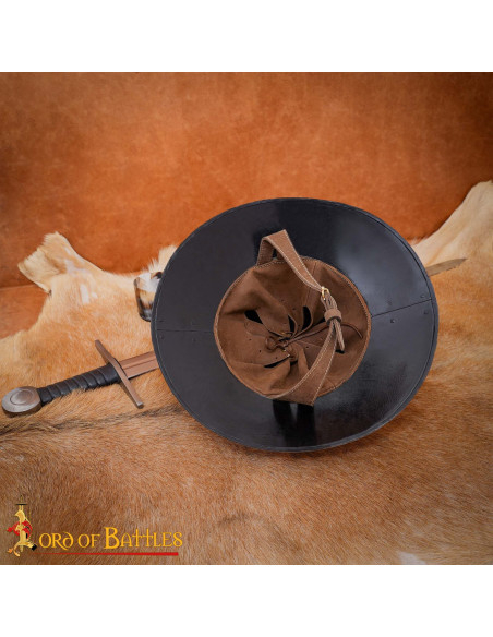 Casco medieval Kettle com forro de...