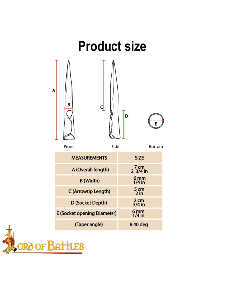 Ponta de flecha em ferro forjado...