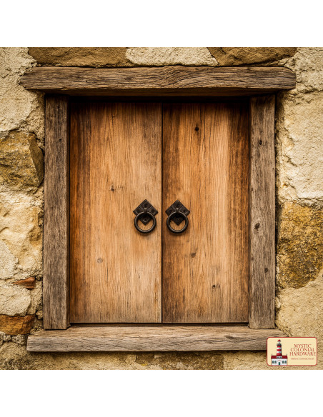 Puxador rústico de ferro fundido para...