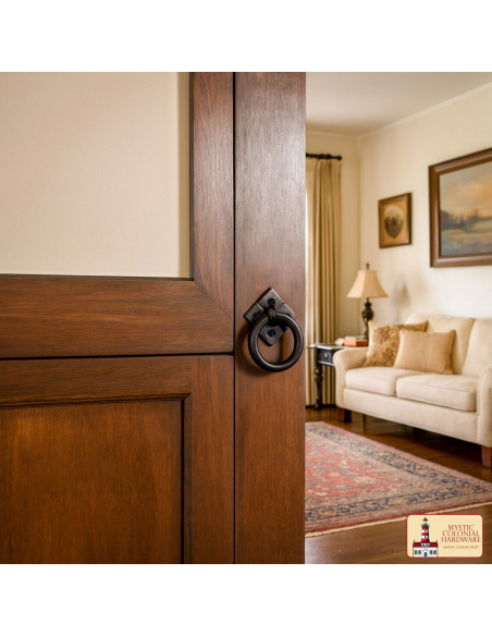 Puxador rústico de ferro fundido para...