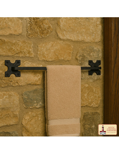 Toalheiro medieval em ferro forjado à mão