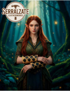 Brazaletes de guerreiro fantasia, couro natural 2