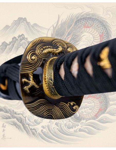 Katana Funcional Aço 1045 Bainha...