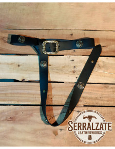 Cinto Explorador do Norte com Fivela Decorada, preto