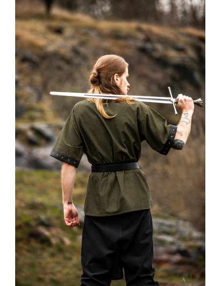 Camisa masculina medieval Hagen com...