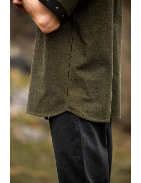 Camisa masculina medieval Hagen com...