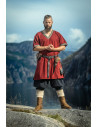 Túnica curta vikinga modelo Loki, cor vermelho