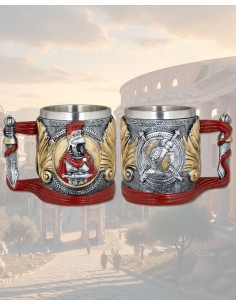 Caneca Medieval em resina modelo Romanos (12 cm.)