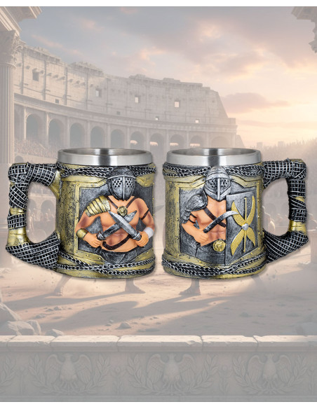 Caneca medieval em resina modelo...