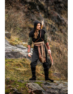 Túnica medieval de arqueiro modelo Arais, preto 2