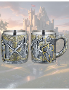 Caneca em resina modelo Cavaleiro medieval (11,5 cm)