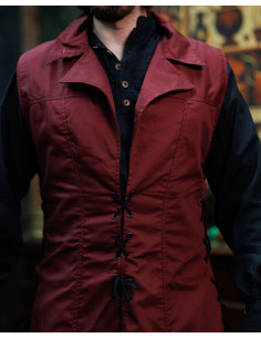 Colete medieval em algodão modelo Hemlock, cor bordô 2