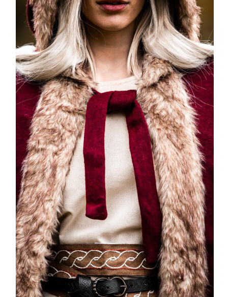 Capa vikinga modelo Fjell em pele...