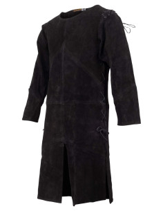 Túnica medieval em camurça modelo Arwin, cor preta