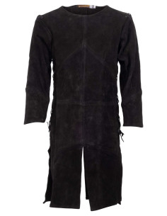 Túnica medieval em camurça modelo Arwin, cor preta 2