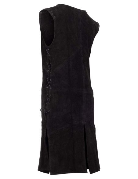 Túnica medieval em camurça modelo...