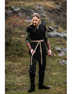 Cinto unissex modelo Veigga bege com bordados 2