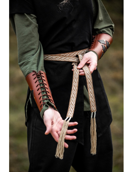 Cinto unissex modelo Veigga bege com...