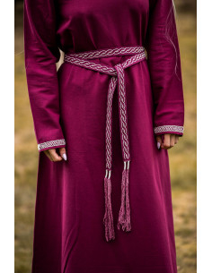 Cinto unissex modelo Veigga, vermelho com bordados