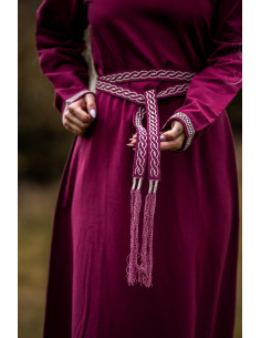 Cinto unissex modelo Veigga, vermelho com bordados 2