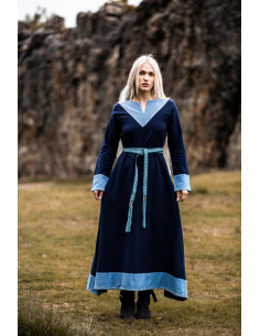 Cinto unissex modelo Veigga, azul com bordados 2