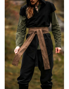 Cinto unissex modelo Torben, linho marrom