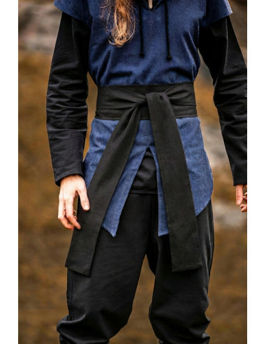 Cinto unissex modelo Torben, linho preto