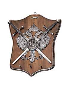 panóplia de águia de 2 cabeças, porta-chaves