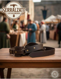 Cinturão medieval com porta-espada, marrom 2