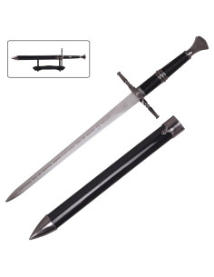 Mini espada Geralt de Rivia Witcher 3, com suporte