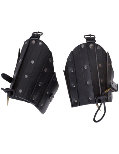 Protetores medievais para braços modelo Strigo, cor preta