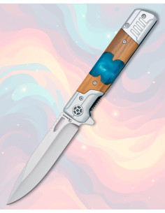 Canivete Albainox lâmina 10 cm. aço inox e cabo de oliveira