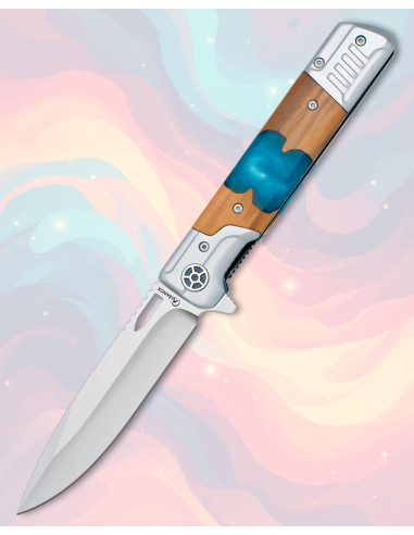 Canivete Albainox lâmina 10 cm. aço inox e cabo de oliveira