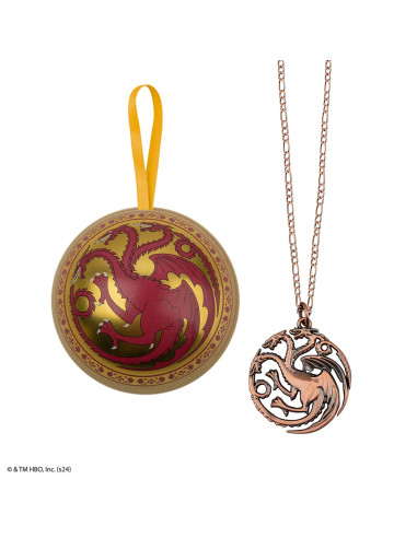 Colar Premium Casa do Dragão Targaryen exclusivo GoT