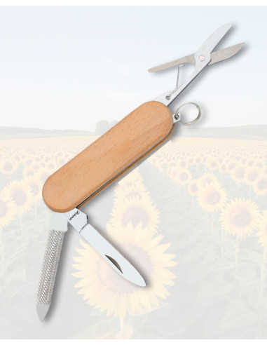 Canivete Albainox multiusos de bolso com cabo de madeira