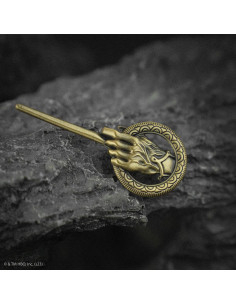 Broche de Game of Thrones Mão do Rei metal envelhecido