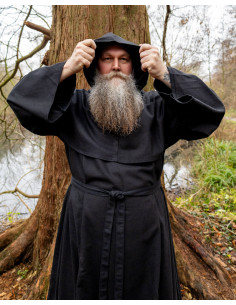 Traje de monje em algodão modelo Adson, cor preta 2