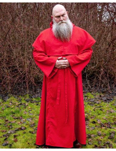 Traje de monge em algodão modelo Adson, cor vermelha