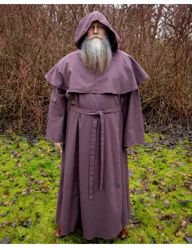 Traje de monge em algodão modelo Adson, na cor marrom
