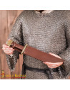 Faca Viking Seax com bainha de couro