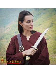 Faca Viking Seax com bainha de couro 2