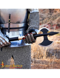 Machado medieval de aço carbono modelo Alabarda 2