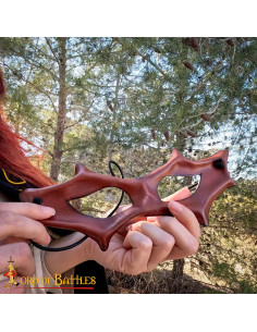 Máscara de couro marrom para LARP 2