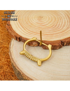 Fivela medieval em latão brilhante para cinto 2