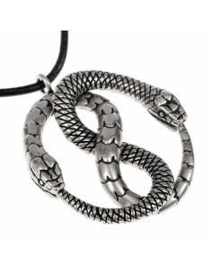 Colar Duplo Ouroboros Alquimia Equilíbrio Mágico 2