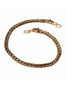 Corrente vikinga cabeças de lobo, pingente de cristal de... 2