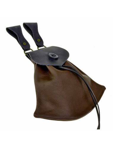 Bolsa medieval de couro macio para cinto histórico