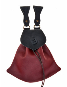 Bolsa medieval de couro macio para cinto histórico 2