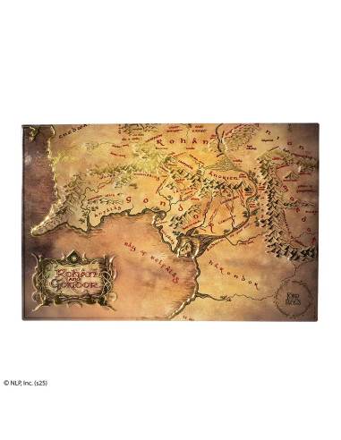 Placa de alumínio Mapa de Rohan e Gondor, O Senhor dos Anéis