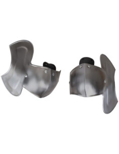 Cotovelo medieval em aço modelo Nova, acabamento polido